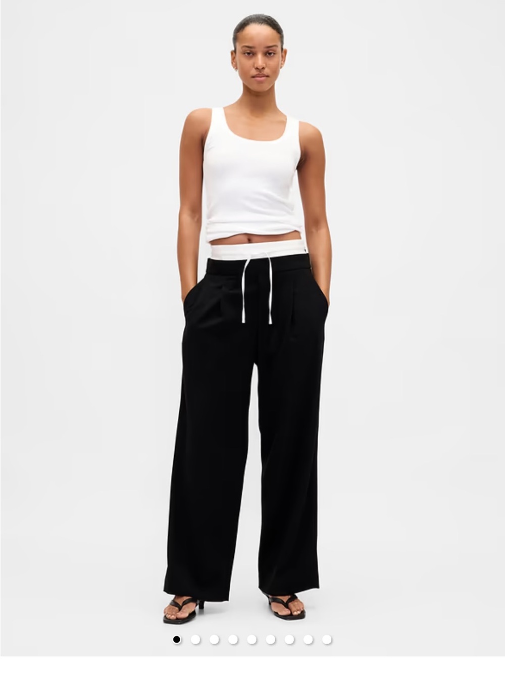 Old Navy Black Wide-Leg Drawstring Pants